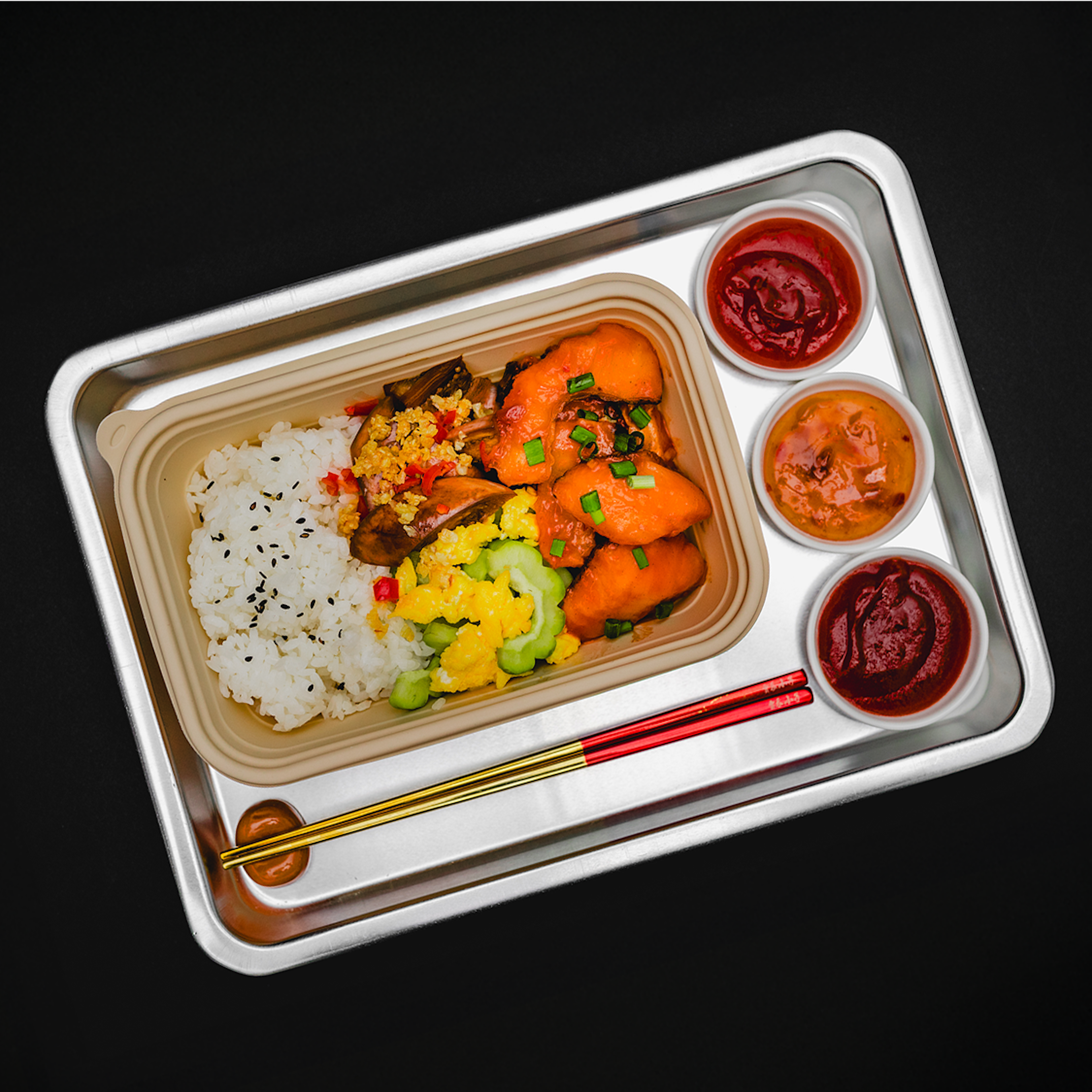 Yummy Sweet & Sour Fish (Small Brown & Red Rice) - 344 cal